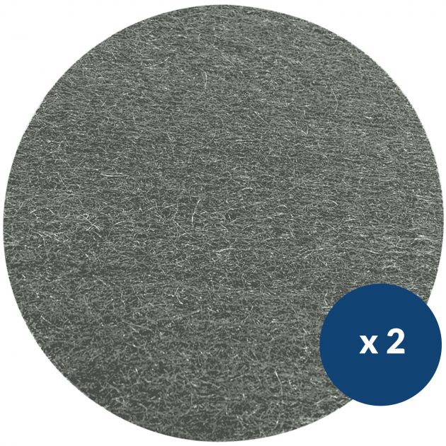 Pad cristallisation en laine d'acier pour mini monobrosse - lot de 2