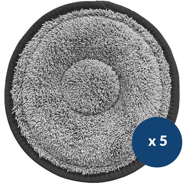 Pad monobrosse microfibre gris x5