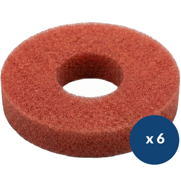 6 disques de récurage rouge autolaveuse Pudu SH1