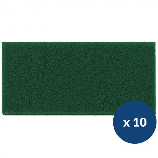 Lot de 10 Pads décapage vert monobrosse Mi-Tor Fimap