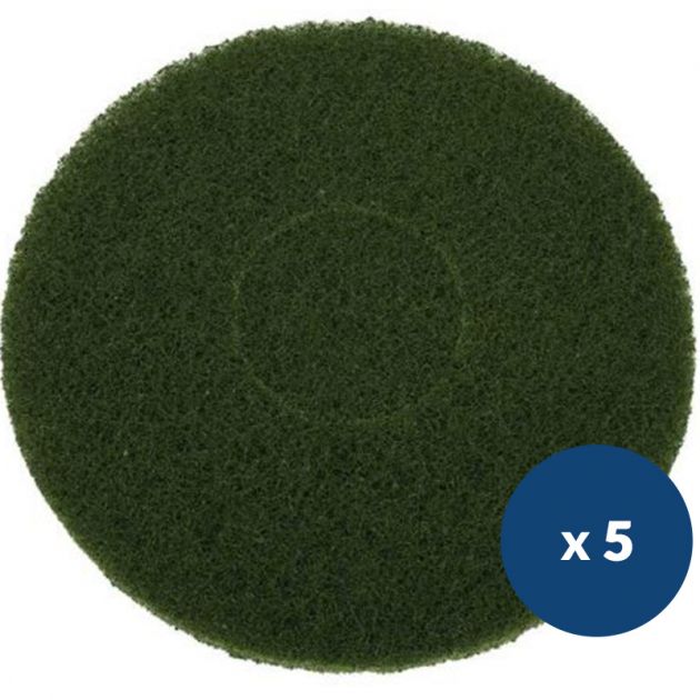 Pad monobrosse à poils extra durs vert x5